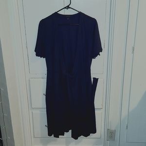 Ann Taylor Navy Blue Wrap Dress Size 8
